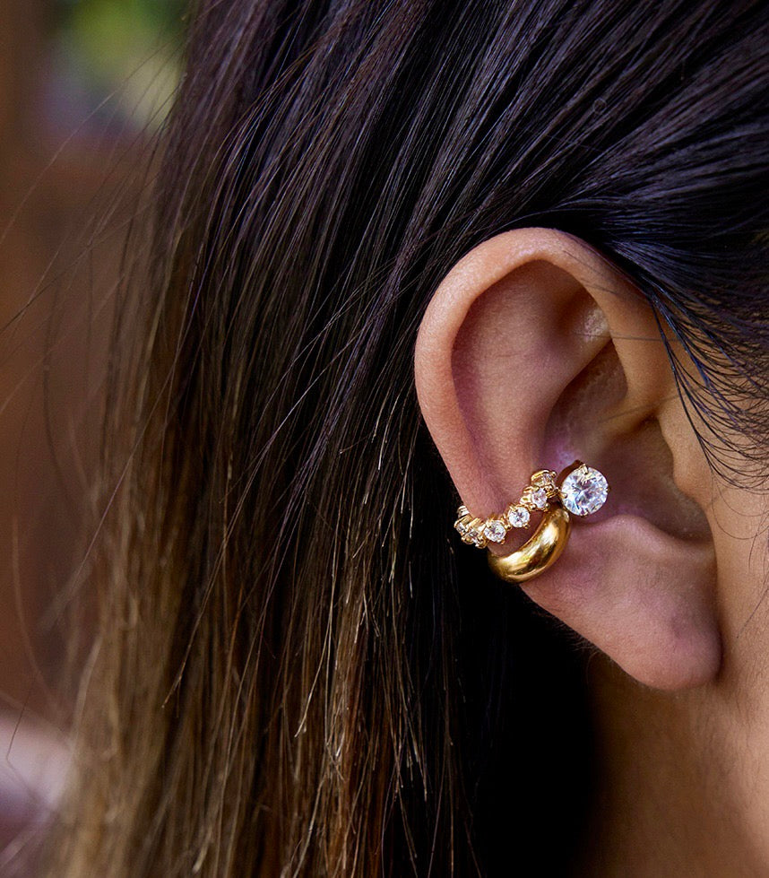 Σκουλαρίκια Monaco Earcuff φορεμένα