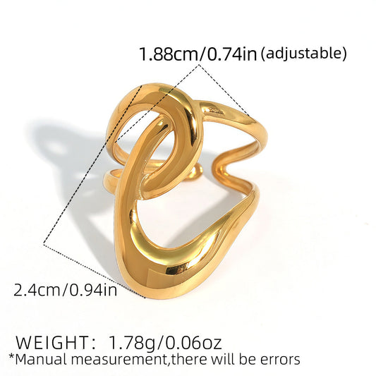 Δαχτυλίδι Livia thumb ring, κοντινή λήψη επίστρωσης PVD