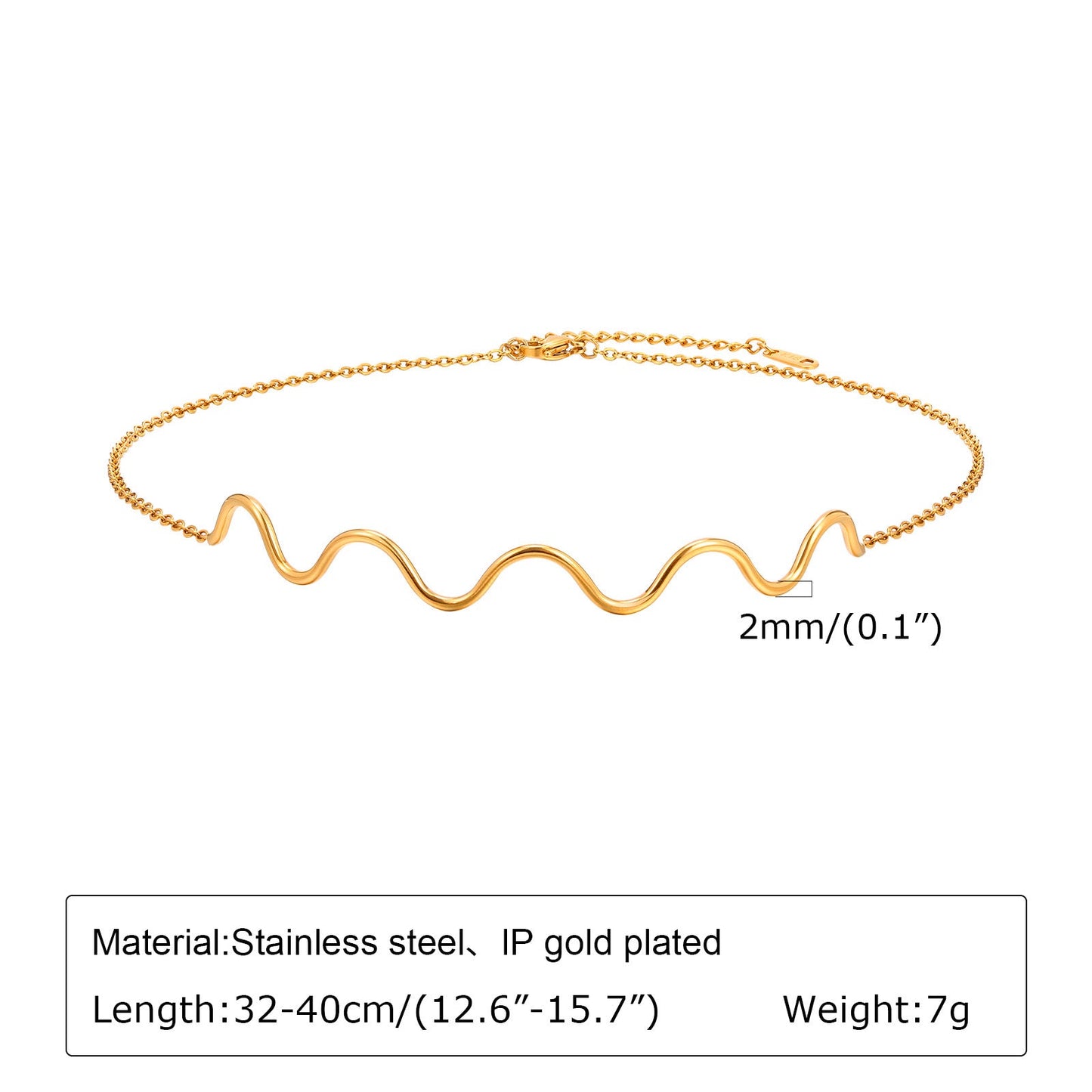 Κολιέ Luna Choker ασημί, επιλογή χρώματος