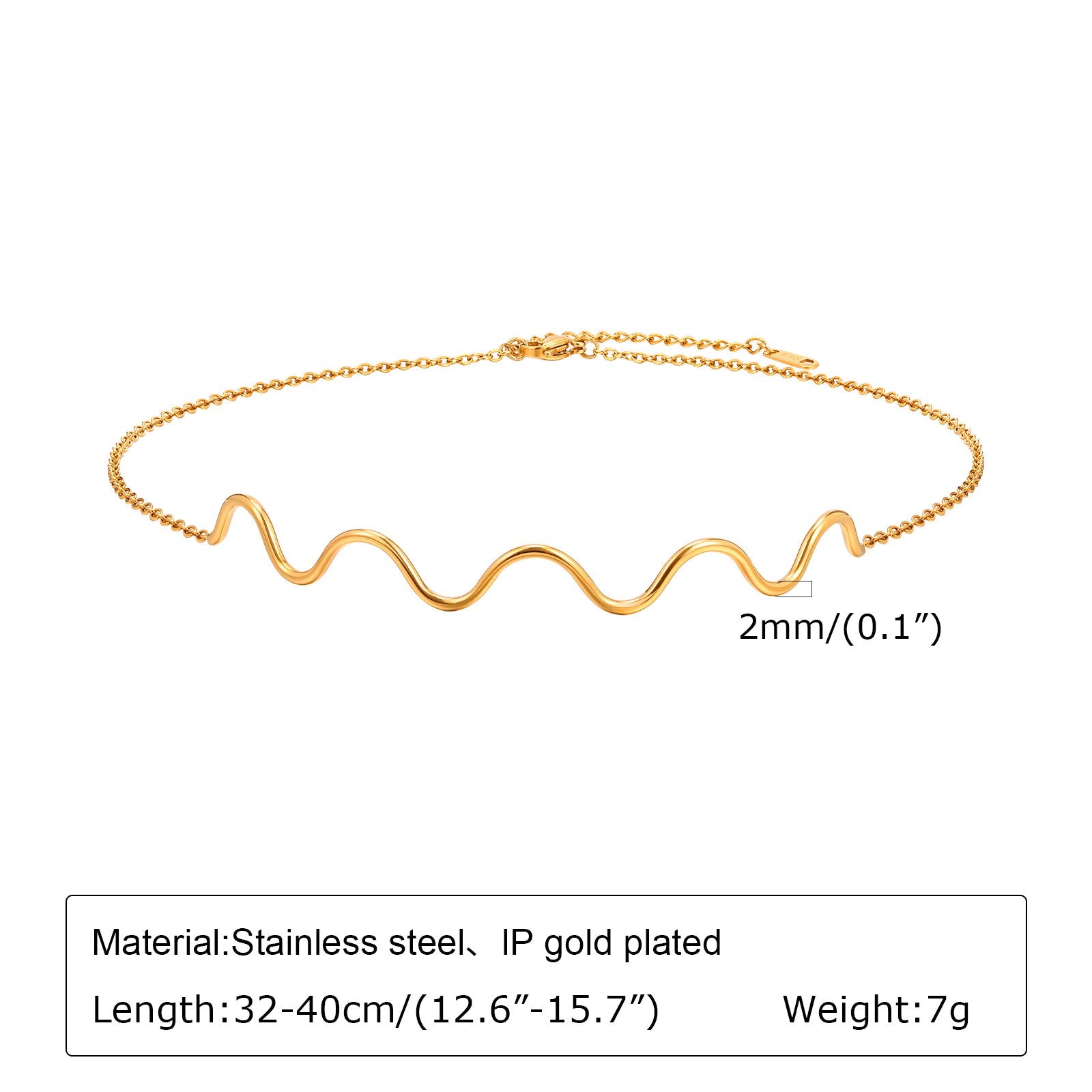 Κολιέ Luna Choker ασημί, επιλογή χρώματος