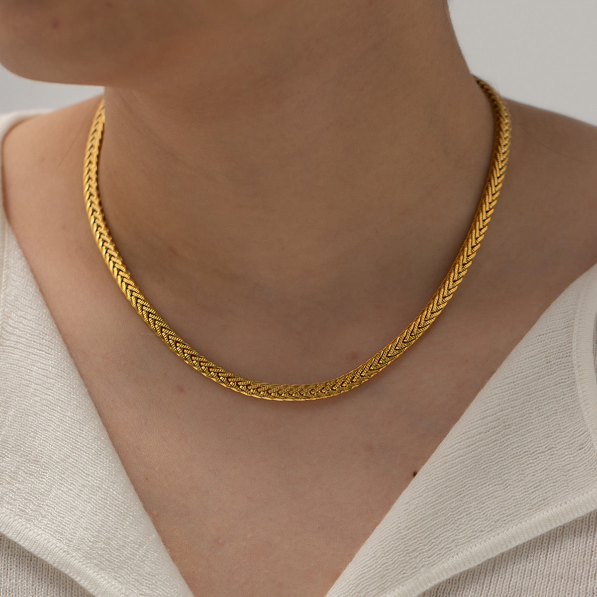 Κολιέ Aurelia Chain minimal, επιχρυσωμένο 18Κ, ανοξείδωτο ατσάλι