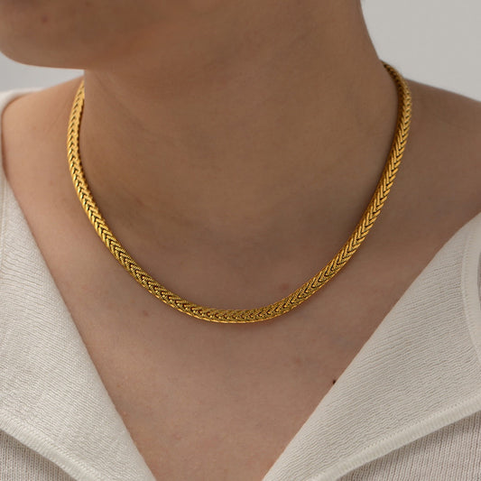 Κολιέ Aurelia Chain minimal, επιχρυσωμένο 18Κ, ανοξείδωτο ατσάλι