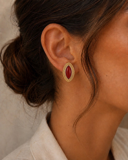 Σκουλαρίκια Amara earcuff φίδι, επιχρυσωμένα 18Κ, γεωμετρικό σχέδιο