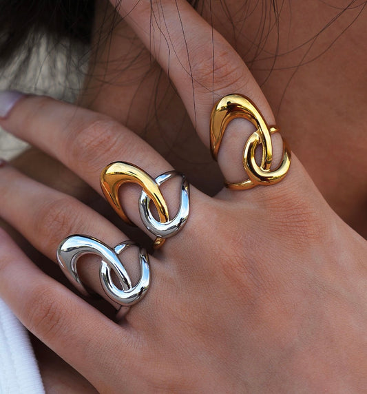 Δαχτυλίδι Livia thumb ring χρυσό, επιχρυσωμένο 18Κ