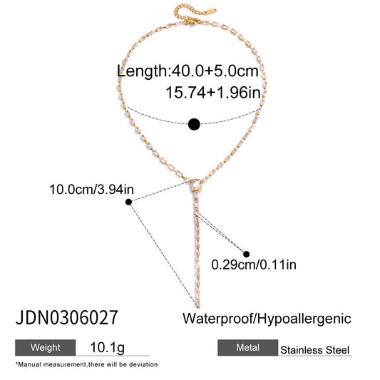 Κολιέ Chiara Tie Chain, κοντινή λήψη επίστρωσης PVD