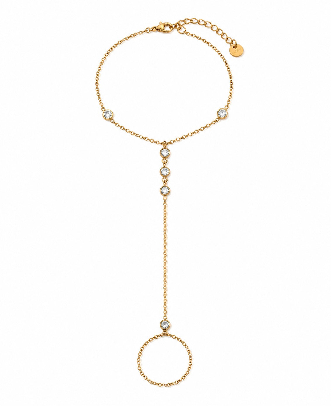 Βραχιόλι Serena Hand Chain, κοντινή λήψη ζιργκόν