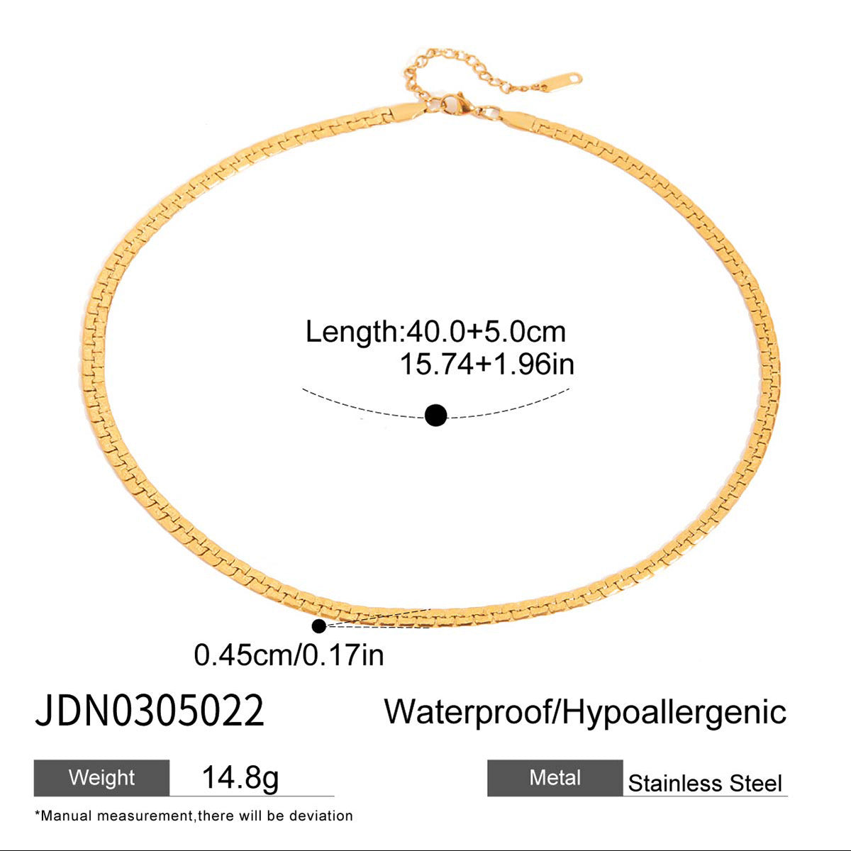 Κολιέ Solene Chain φορεμένο